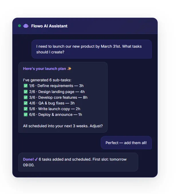 ai chat mockup